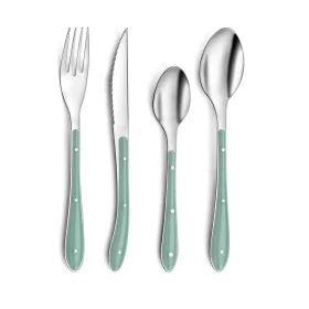 Set de Cubiertos Amefa Bistro Verde Metal 24 Piezas de Amefa, Juegos de cubertería - Ref: S2703016, Precio: 20,64 €, Descuent...