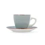 Lot de tasses avec soucoupes Quid Vita Morning Bleu Céramique 220 ml (2 Unités) (4 pcs) de Quid, Tasses - Réf : S2703620, Pri...