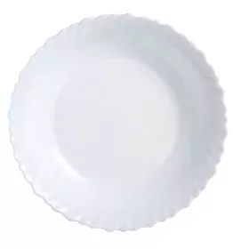 Plato Llano Luminarc Feston Blanco Vidrio (Ø 25 cm) de Luminarc, Platos y fuentes - Ref: S2703906, Precio: 1,86 €, Descuento: %