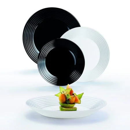 Tableware Luminarc 1900 Glass Black and white (18 Pieces) by Luminarc, Combination Sets - Ref: S2704089, Price: 34,70 €, Disc...