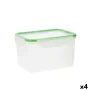 Fiambrera Quid Greenery 2,8 L Transparente Plástico (4 Unidades) (Pack 4x) de Quid, Almacenamiento de alimentos - Ref: S27044...