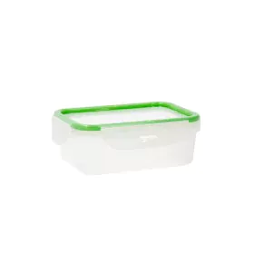 Lunch box Quid Greenery 1 L Transparent Plastic 13 x 18 x 6,8 cm - 1 L (4 Units) (Pack 4x) by Quid, Food storage - Ref: S2704...