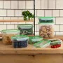 Lunchbox Quid Greenery 1 L Durchsichtig Kunststoff 13 x 18 x 6,8 cm - 1 L (4 Stück) (Pack 4x) von Quid, Lagerung von Lebensmi...