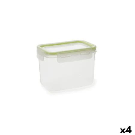 Fiambrera Hermética Quid Greenery Transparente Plástico Rectangular 1,05 L (4 Unidades) de Quid, Almacenamiento de alimentos ...