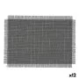 Table Mat Bidasoa Ikonic Black PVC (47,5 x 29,5 cm) (Pack 12x) by Bidasoa, Place Mats - Ref: S2704584, Price: 18,28 €, Discou...