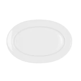 Serving Platter Bidasoa Glacial Ceramic White (32 x 22 cm) (Pack 3x) by Bidasoa, Plates and dishes - Ref: S2704971, Price: 18...