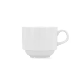 Teacup Bidasoa Glacial White Ceramic 250 ml (6 Units) (Pack 6x) by Bidasoa, Cups - Ref: S2704975, Price: 11,01 €, Discount: %