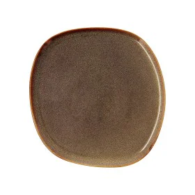 Flat plate Bidasoa Ikonic Ceramic Brown (26,5 x 25,7 x 1,5 cm) (Pack 4x) by Bidasoa, Plates and dishes - Ref: S2705041, Price...