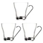 Piece Coffee Cup Set Quid Supreme Transparent Glass Steel 250 ml 3 Pieces by Quid, Cups - Ref: S2705211, Price: 5,34 €, Disco...