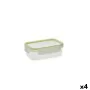 Boîte à lunch Quid Greenery 475 ml Transparent Plastique (4 Unités) (Pack 4x) de Quid, Stockage des aliments - Réf : S2705245...