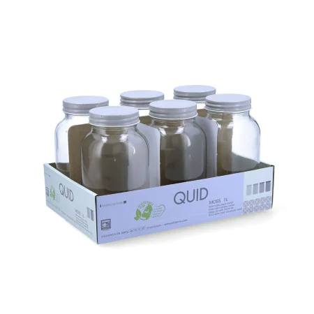 Jar Quid Moss Grey Glass 1 L (Pack 6x) by Quid, Stands and dispensers - Ref: S2705293, Price: 11,54 €, Discount: %