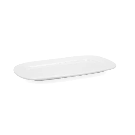 Serving Platter Bidasoa Glacial White Ceramic 31 x 18 cm (6 Units) (Pack 6x) by Bidasoa, Plates and dishes - Ref: S2705579, P...