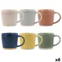 Mug Bidasoa Artesano Multicolour Ceramic 330 ml (6 Units) (Pack 6x) by Bidasoa, Cups - Ref: S2706512, Price: 19,34 €, Discoun...