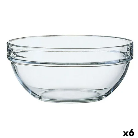 Salad Bowl Luminarc Transparent Glass (23 x 11 cm) (6 Units) by Luminarc, Bowls and large cups - Ref: S2706642, Price: 30,49 ...