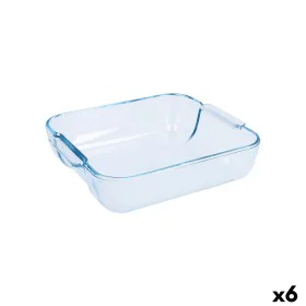 Recipiente de Cozinha Pyrex Classic Quadrado Transparente Vidro 25 x 22 x 6 cm (6 Unidades) de Pyrex, Pratos e fontes - Ref: ...