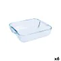 Serving Platter Pyrex Classic Squared Transparent Glass 25 x 22 x 6 cm (6 Units) by Pyrex, Plates and dishes - Ref: S2706676,...