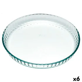 Cake Mould Pyrex Classic Vidrio Transparent Glass Flat Circular 25 x 25 x 4 cm 6 Units by Pyrex, Quiche and cake moulds - Ref...