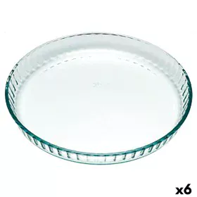 Molde para Bolos Pyrex Classic Vidrio Transparente Vidro Plano Redondo 25 x 25 x 4 cm 6 Unidades de Pyrex, Formas para quiche...