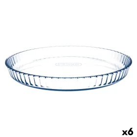 Molde para Bolos Pyrex Classic Vidrio Transparente Vidro Plano Redondo 31 x 31 x 4 cm 6 Unidades de Pyrex, Formas para quiche...