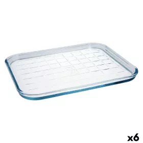 Rectangular Mould Pyrex Classic Vidrio Transparent Glass 33 x 27 x 2 cm Flat (6 Units) by Pyrex, Cake and sponge moulds - Ref...