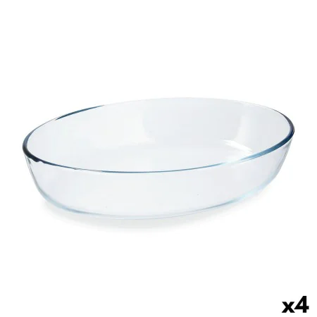 Fuente para Horno Pyrex Classic Vidrio Transparente Vidrio Ovalada 30 x 21 x 7 cm (4 Unidades) de Pyrex, Bandejas para horno ...