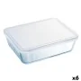 Boîte à repas rectangulaire avec couvercle Pyrex Cook & Freeze 19 x 14 x 5 cm 800 ml Transparent Silicone verre (6 Unités) de...