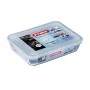 Boîte à repas rectangulaire avec couvercle Pyrex Cook & Freeze 19 x 14 x 5 cm 800 ml Transparent Silicone verre (6 Unités) de...