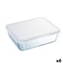 Fiambrera Rectangular con Tapa Pyrex Cook & Freeze 22,5 x 17,5 x 6,5 cm 1,5 L Transparente Silicona Vidrio (6 Unidades) de Py...