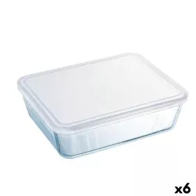 Boîte à repas rectangulaire avec couvercle Pyrex Cook & Freeze 22,5 x 17,5 x 6,5 cm 1,5 L Transparent Silicone verre (6 Unité...