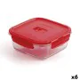 Boîte à lunch hermétique Luminarc Pure Box Rouge 1,22 L verre (6 Unités) de Luminarc, Stockage des aliments - Réf : S2706851,...