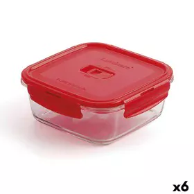 Fiambrera Hermética Luminarc Pure Box Rojo 1,22 L Vidrio (6 Unidades) de Luminarc, Almacenamiento de alimentos - Ref: S270685...