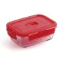 Lancheira Hermética Luminarc Pure Box 19 x 13 cm Vermelho 1,22 L Vidro (6 Unidades) de Luminarc, Armazenamento de alimentos -...