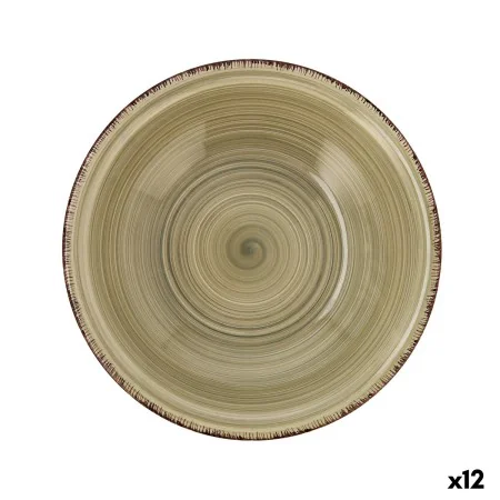 Deep Plate Quid Natura Vita Ceramic Green (ø 21,5 cm) (12 Units) by Quid, Plates and dishes - Ref: S2706867, Price: 35,49 €, ...