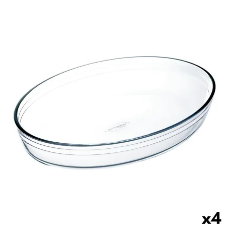 Oven Dish Ô Cuisine Ocuisine Vidrio Transparent Glass Oval 30 x 21 x 7 cm (4 Units) by Ô Cuisine, Roasting Pans - Ref: S27068...