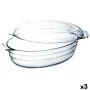 Fuente de Cocina Ô Cuisine Ocuisine Vidrio Con Tapa 3 L 1,1 L Transparente Vidrio 3 Unidades de Ô Cuisine, Platos y fuentes -...