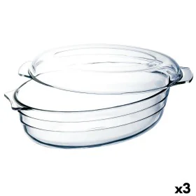 Plat à Gratin Ô Cuisine Ocuisine Vidrio Avec couvercle 3 L 1,1 L Transparent verre 3 Unités de Ô Cuisine, Plats et plateaux -...