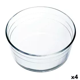 Oven Mould Ô Cuisine Ocuisine Vidrio Souffle Transparent Glass 22 x 22 x 10 cm (4 Units) by Ô Cuisine, Ramekins & Soufflé Dis...