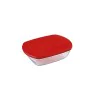 Boîte à repas rectangulaire avec couvercle Ô Cuisine Cook&store Ocu Rouge 400 ml 17 x 10 x 5 cm verre Silicone (6 Unités) de ...