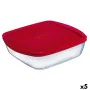 Boîte à repas rectangulaire avec couvercle Ô Cuisine Cook&store Ocu Rouge 2,5 L 28 x 20 x 8 cm Silicone verre (5 Unités) de Ô...