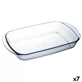 Travessa para o Forno Ô Cuisine Ocuisine Vidrio Transparente Vidro Retangular 32 x 20 x 6 cm (7 Unidades) de Ô Cuisine, Tabul...