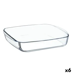 Fuente de Cocina Ô Cuisine Cuadrada 25 x 22 x 5 cm Transparente Vidrio (6 Unidades) de Ô Cuisine, Platos y fuentes - Ref: S27...