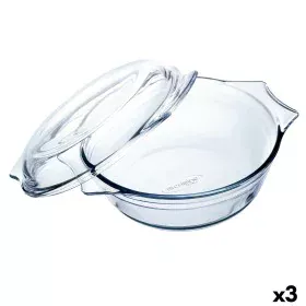 Oven Dish Ô Cuisine Ocuisine Vidrio Transparent Glass 21,5 x 18 x 8,5 cm With lid (3 Units) by Ô Cuisine, Roasting Pans - Ref...