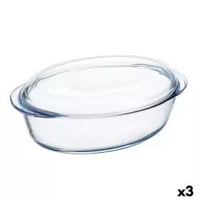 Plat de Four Pyrex Classic Vidrio Transparent verre 33 x 20 x 10 cm Avec couvercle (3 Unités) de Pyrex, Plats à rôtir - Réf :...