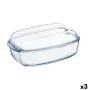 Fuente de Cocina Pyrex Classic Con Tapa 4,5 L 38 x 22 x 11 cm Transparente Vidrio (3 Unidades) de Pyrex, Platos y fuentes - R...