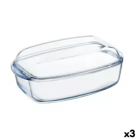 Kochschüssel Pyrex Classic mit Deckel 4,5 L 38 x 22 x 11 cm Durchsichtig Glas (3 Stück) von Pyrex, Teller und Schüsseln - Ref...