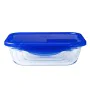 Hermetic Lunch Box Pyrex Cook & Go 20,5 x 15,5 x 6 cm Blue 800 ml Glass (6 Units) by Pyrex, Food storage - Ref: S2706980, Pri...