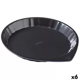 Molde para Bolos Pyrex Magic Preto Metal Plano Redondo Ø 30 cm 6 Unidades de Pyrex, Formas para quiches e tartes - Ref: S2707...