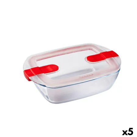 Fiambrera Hermética Pyrex Cook&heat 1,1 L 24 x 15,5 x 7 cm Transparente Vidrio (5 Unidades) de Pyrex, Almacenamiento de alime...