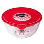 Round Lunch Box with Lid Ô Cuisine Prep&store Ocu Red 1 L 17 x 17 x 9 cm Glass (3 Units) by Ô Cuisine, Food storage - Ref: S2...