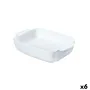 Recipiente de Cozinha Pyrex Signature Branco Cerâmica Retangular 25 x 19 x 7 cm (6 Unidades) de Pyrex, Pratos e fontes - Ref:...